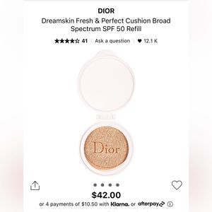 Dior Dream Skin Fresh & Perfect Cushion Refill with original compact and mirror